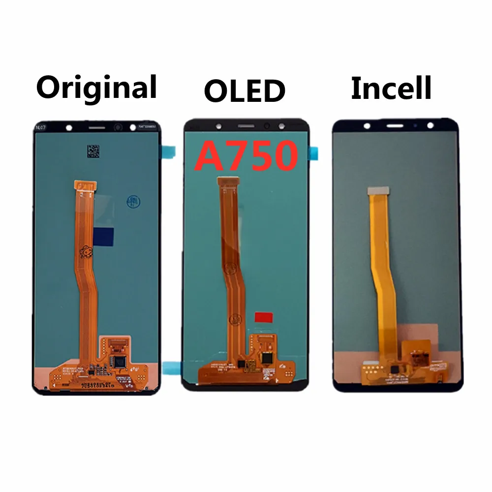 

Original OLED Incell LCD Display Touch Screen Digitizer Replacement Frame LCD Screen For Samsung Galaxy A7 2018 A750 SM-A750F