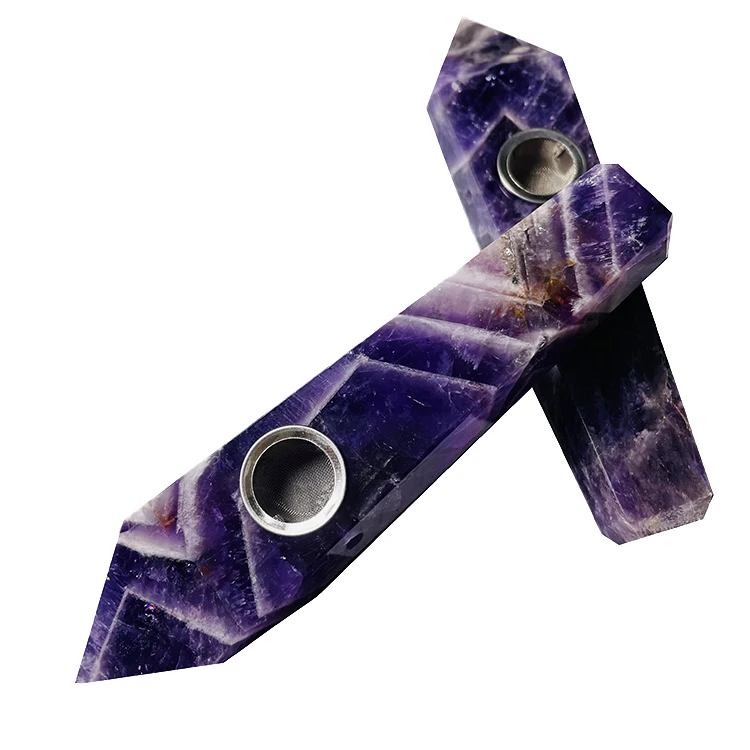 

High quality dream amethyst crystal pipe purple quartz smoking pipe for sale, Picture