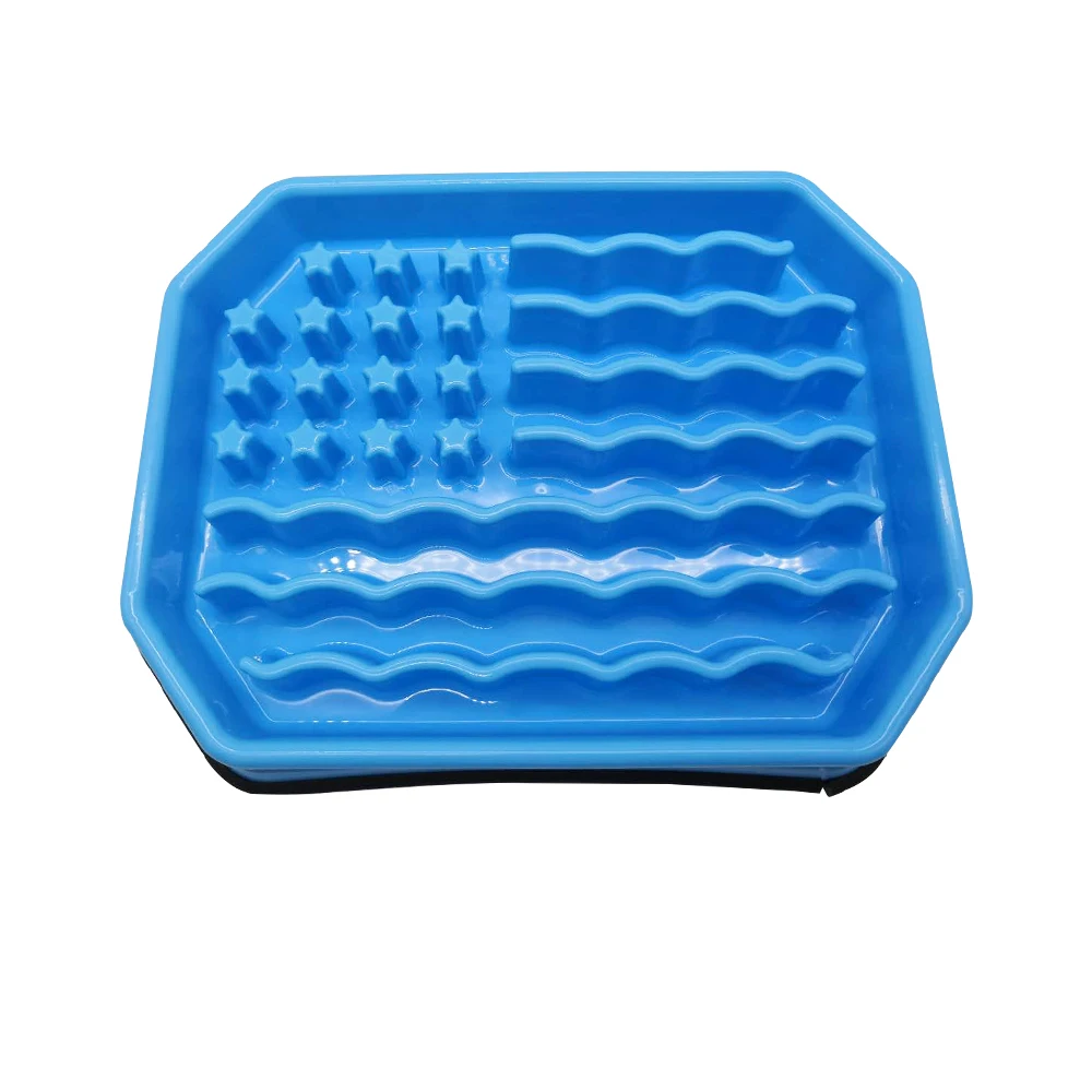 

New design Wholesale Plastic slow bowl feeder for dog, Blue.green