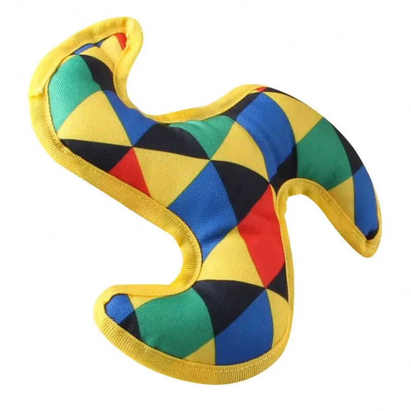 

New play triangle dog canvas sounding training darts pet toy