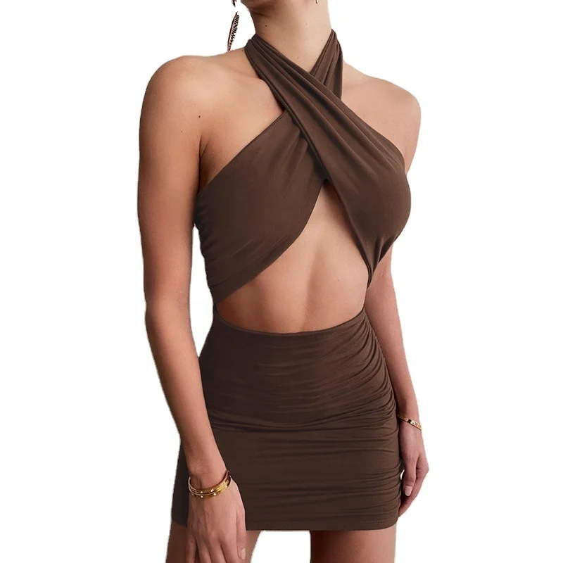 

Hot selling cheap custom frenulum body con strapless dress summer casual dress sexy women