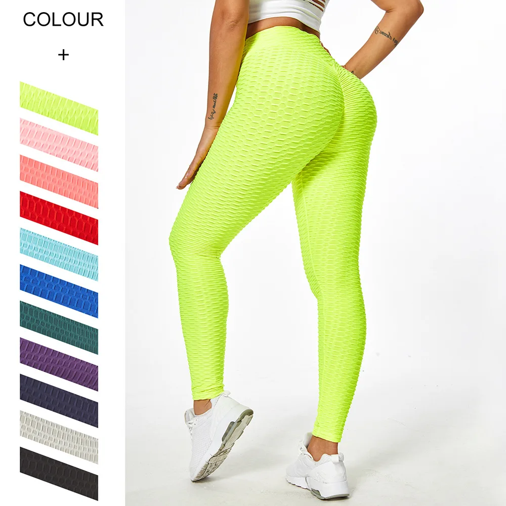 

fitness workout booty scrunch legging anti cellulite butty lifting leggings high waist tummy compression honycomb pants