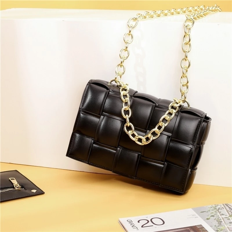 

Luggage, Bags Cases Autumn and Winter New Bv Family Chain Satchel Woven Pillow Bag Lady Bags Handbags