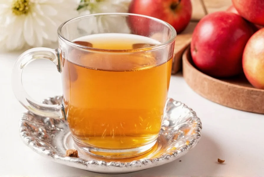 Nutritional comparison chart showing antioxidant levels in apple cinnamon tea versus other herbal teas