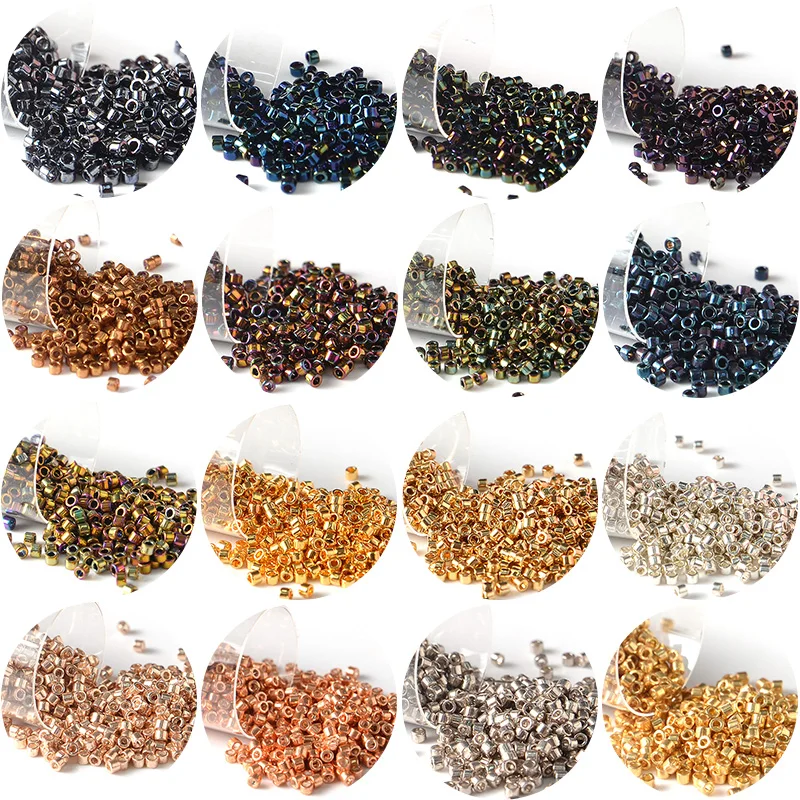 

JC crystal Japanese glass seed beads metallic colors gold and silver bracelet seed beads 11/0 miyuki