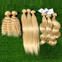 

wholesale High quality 100% brazilian loose body wave weave cuticle aligned hair 613 curly blonde hair extensions for black hair