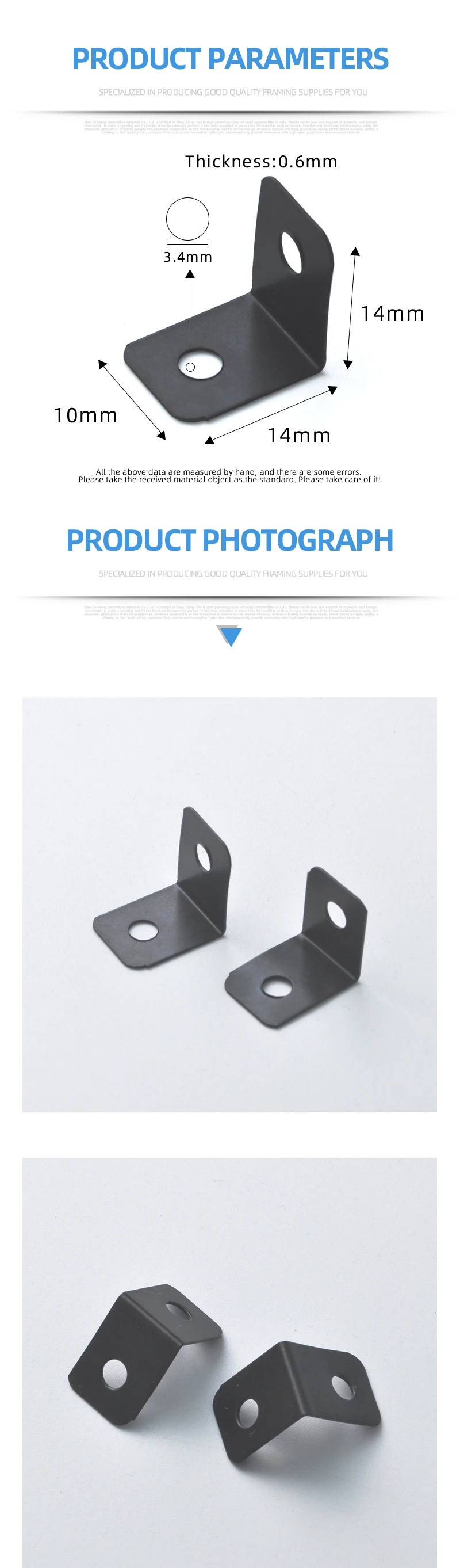 Photo Frame Corner Connector Black Color Frame Accessories Buy Corner