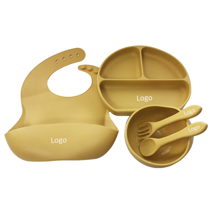 

Custom Children Kids Slow Food Feeder Kitchen Storage Microwavable Safe Suction Silicone Baby bowls, 12 colors