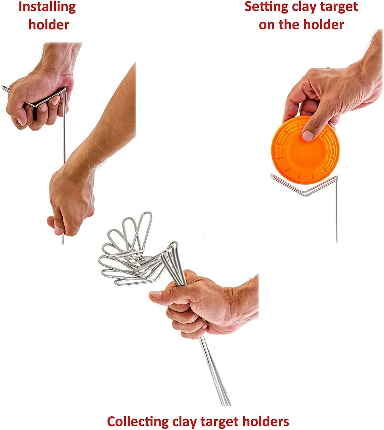 

new design metal Training Factory outdoor shooting practise targets clay holder easy hand clay thrower games toys, Can be customised