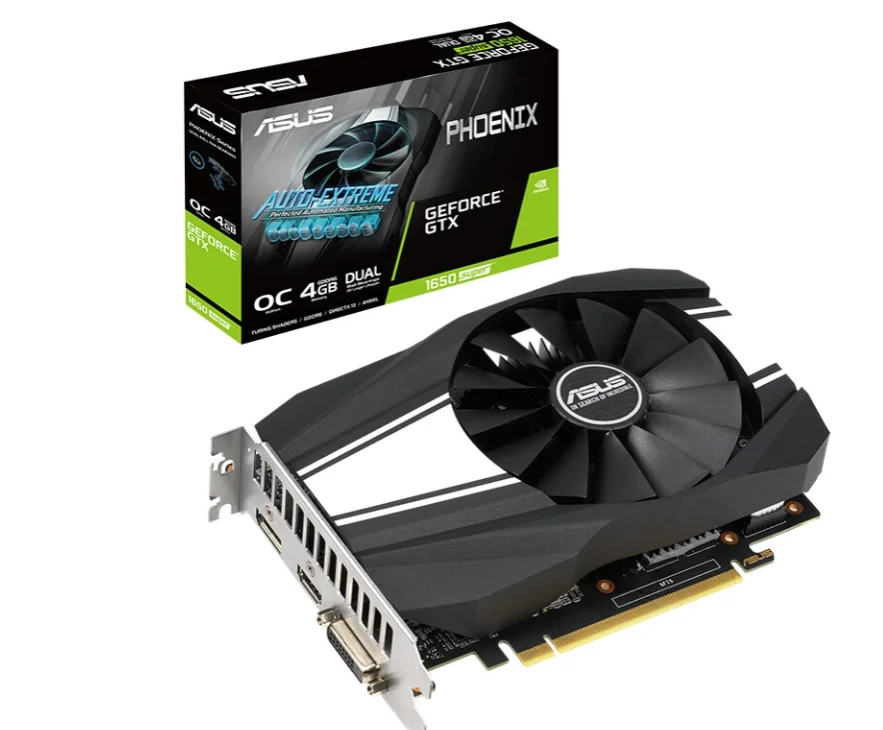 

PH GTX1650S O4G GTX 1650 SUPER 4G DDR6 U OC Gaming Mining Rig T Brand New Original Model New Arrival Fans Cooling