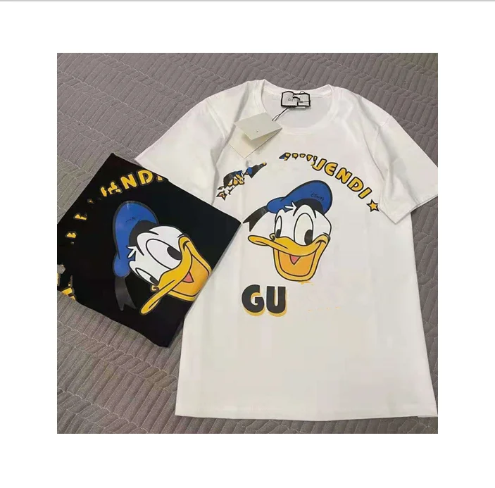 

New product fashion letter printing short-sleeved T-shirt men and women 2021 spring and summer simple casual couple tops