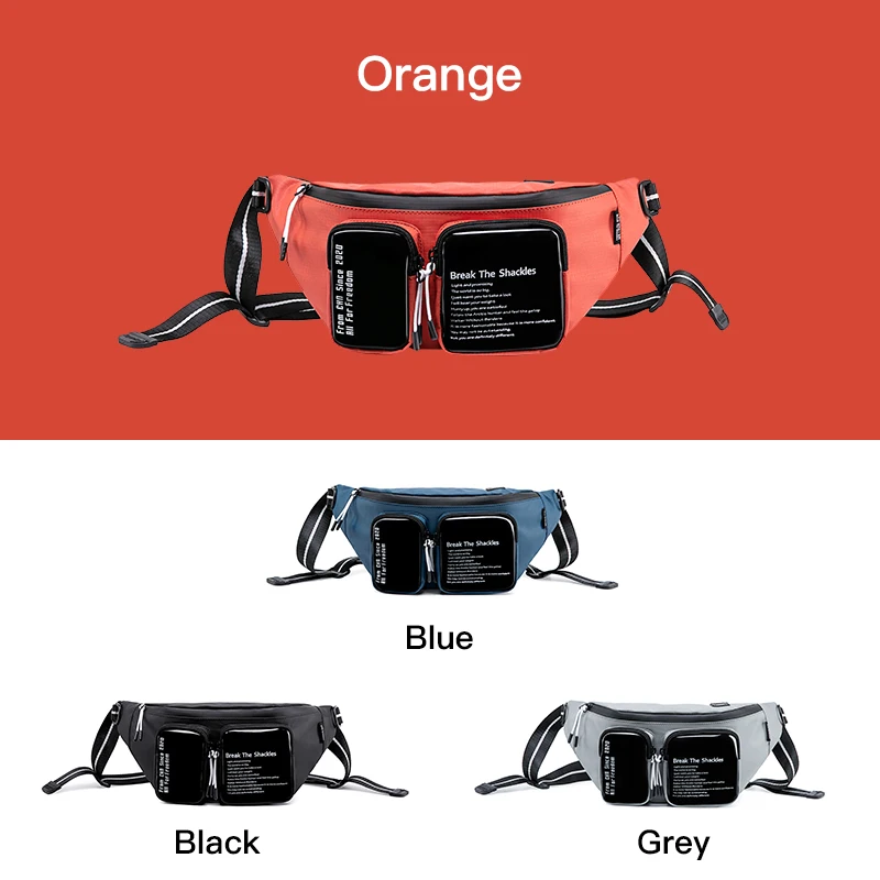 

Fashion Outdoor Red Waist bag for Girl Belt Bag Women Men Sport Gym Designer Fanny Pack Ladies Hip Hop Chest Waist Bag For Women, Black/grey/blue/orange