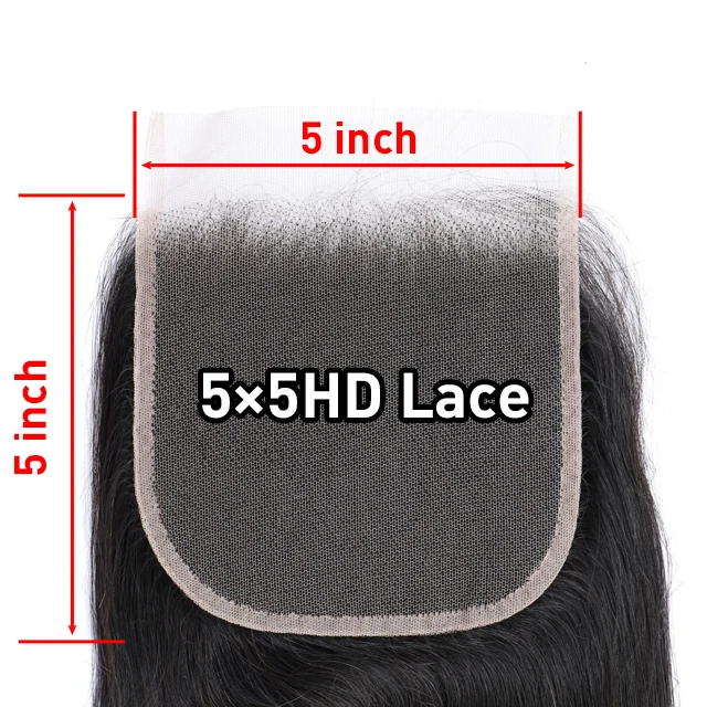 

5x5 HD Lace Closure With Baby Hair Virgin Cuticle Aligned Brazilian Hair Transparent HD Lace Closure 5x5 lace frontal closure