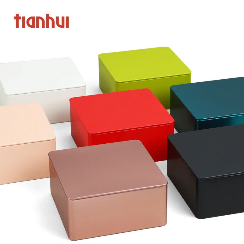 
New Candy Storage Gift Packaging Square Tea Tin Metal Boxes 