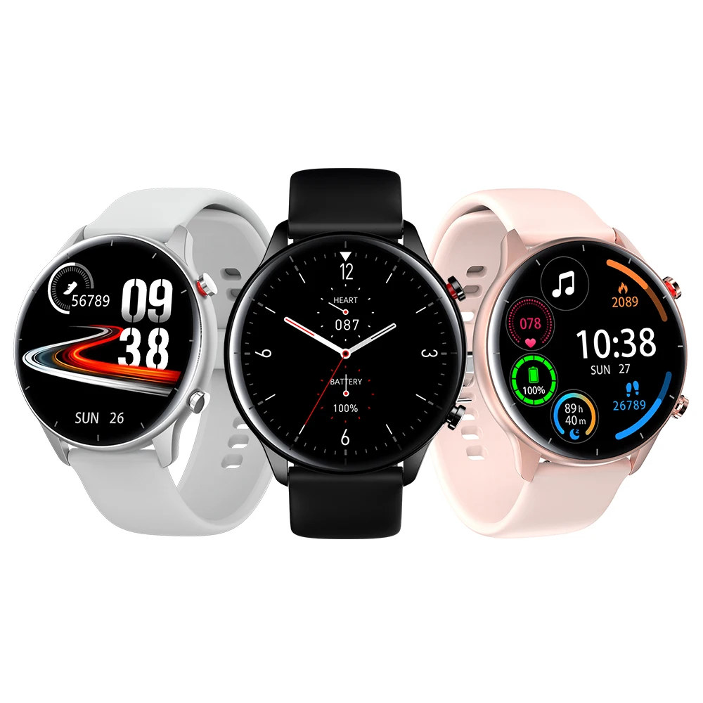 

Smart watch L21 with IP68 Waterproof Round Smart Watch Full Touch Screen Smartwatch L21 BT calling, Black sliver pink