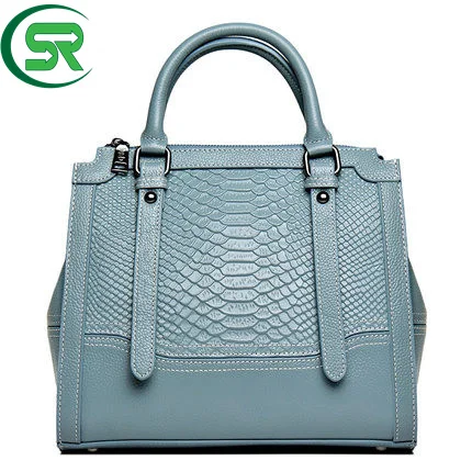 

Latest handbags for women China manufacturer luxury designer blue crocodile leather hand bags ladies