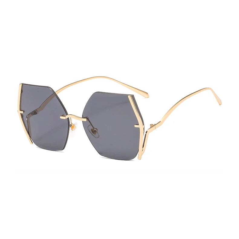 

2020 Custom Fashion factory Outlet metal tinted rimless square optical oversized glasses, Custom colors