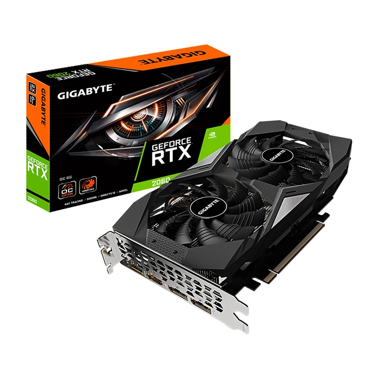 

GIGABYTE GeForce RTX2060 OC 6G with 6GB GDDR6 192-bit Memory 2X Gaming Graphics Card RTX 2060 OC 6G Graphics Card in stock