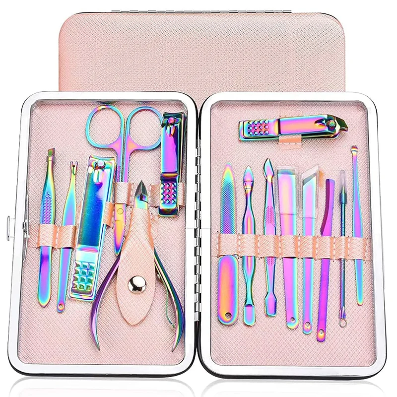 

Professional Stainless Steel Nail Clippers Set Cuticle Eyebrow-Scissors Manicure&Pedicure Kit