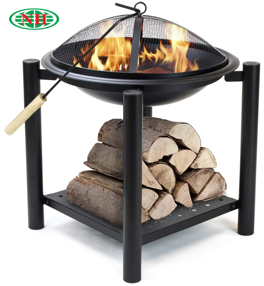 
Metal Garden Fire Pit Charcoal Burner Brazier 