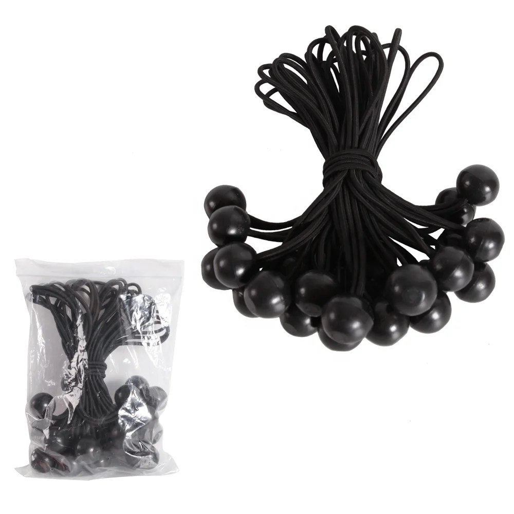 25pcs 8inch Ball Bungee Cords For Tent Pe Bag Packing - Buy Ball Bungee ...