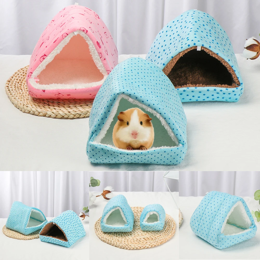 

Guinea Pig Nest Small Animal Sleeping Bed Winter Warm Cotton Mat Soft Accessories For Rodent Guinea Pig Rat Hamster House, 7 color