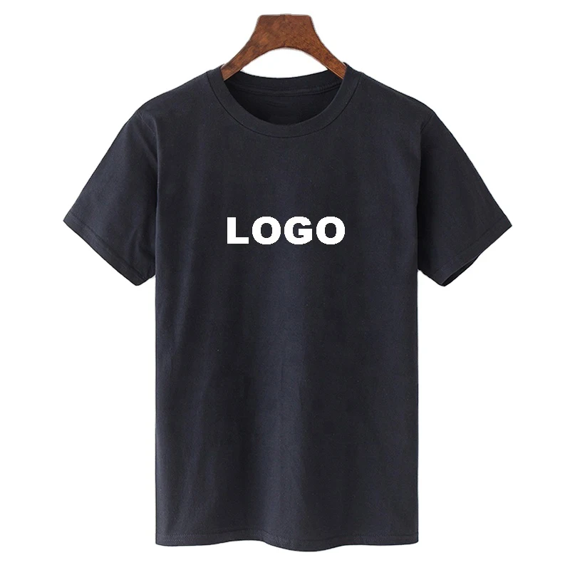 

Wholesale Mens Blank Camisas 100% Cotton Tshirt Printing High Quality Plain Custom Logo Printed Black T Shirts