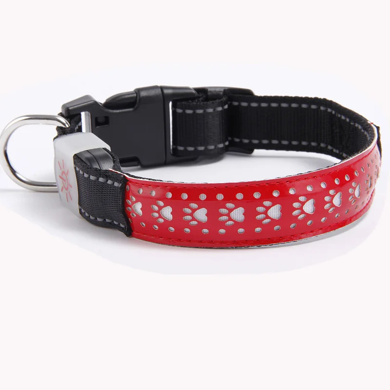 

LED Dog Collar, USB Rechargeable Glowing Pet Collar, Blue,green,red,black