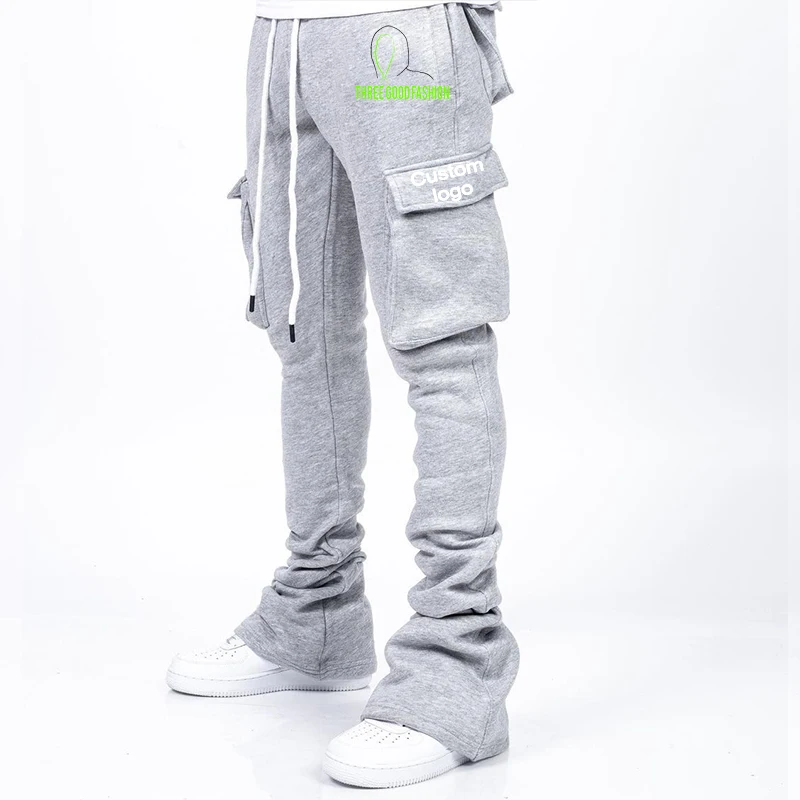 

Custom Logo Cheap Cargo Pants Streetwear Men's Cargo Pockets Oversized Jogger Stack Pants, Custom color