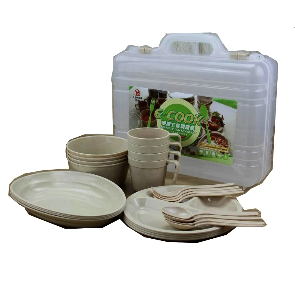 

plastic picnic tableware No.L293 creative tableware pinic tableware set