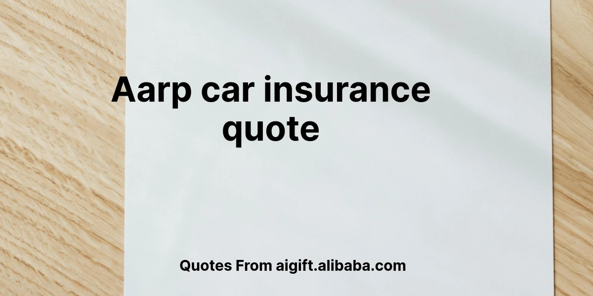 aarp car insurance quote