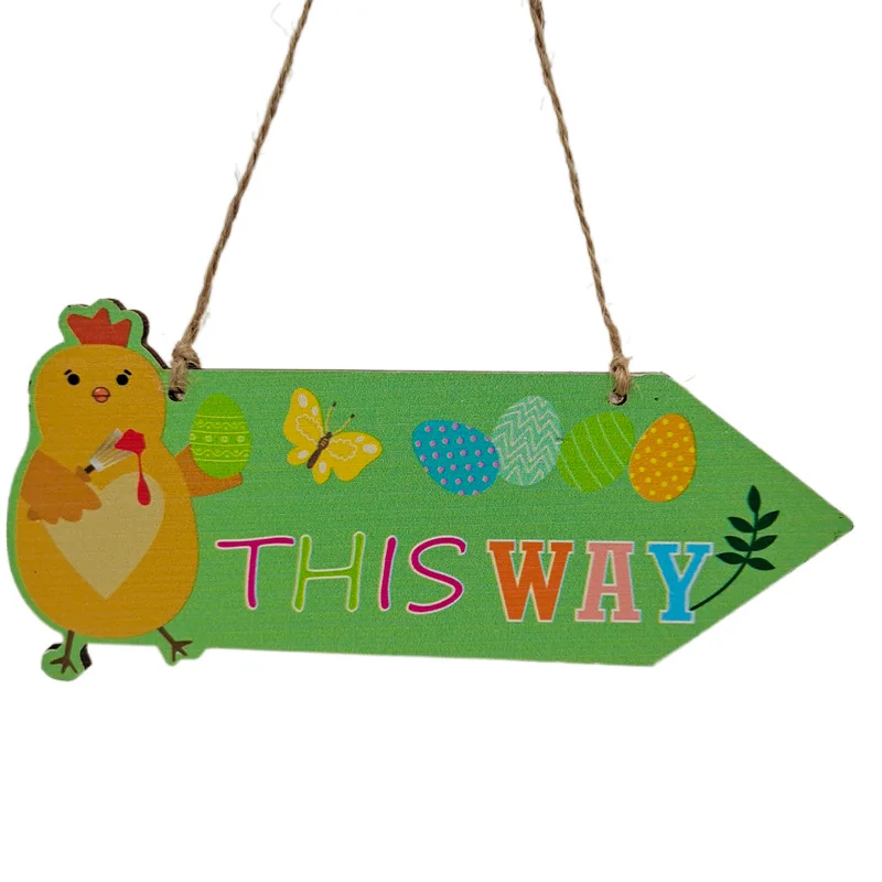 

Creative Easter Party Crafts Creative Home Decoration DIY Handmade Bunny Wooden Signs Hanging Decorations