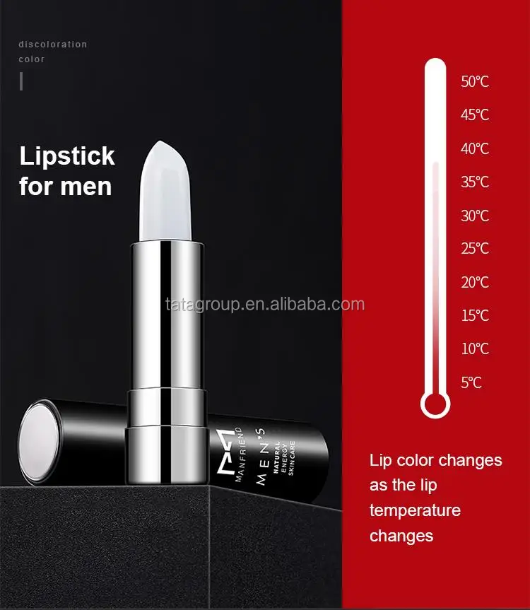 China Manufacturer Wholesale Own Brand Temperature Color Change Makeup OEM Lipstick For Men