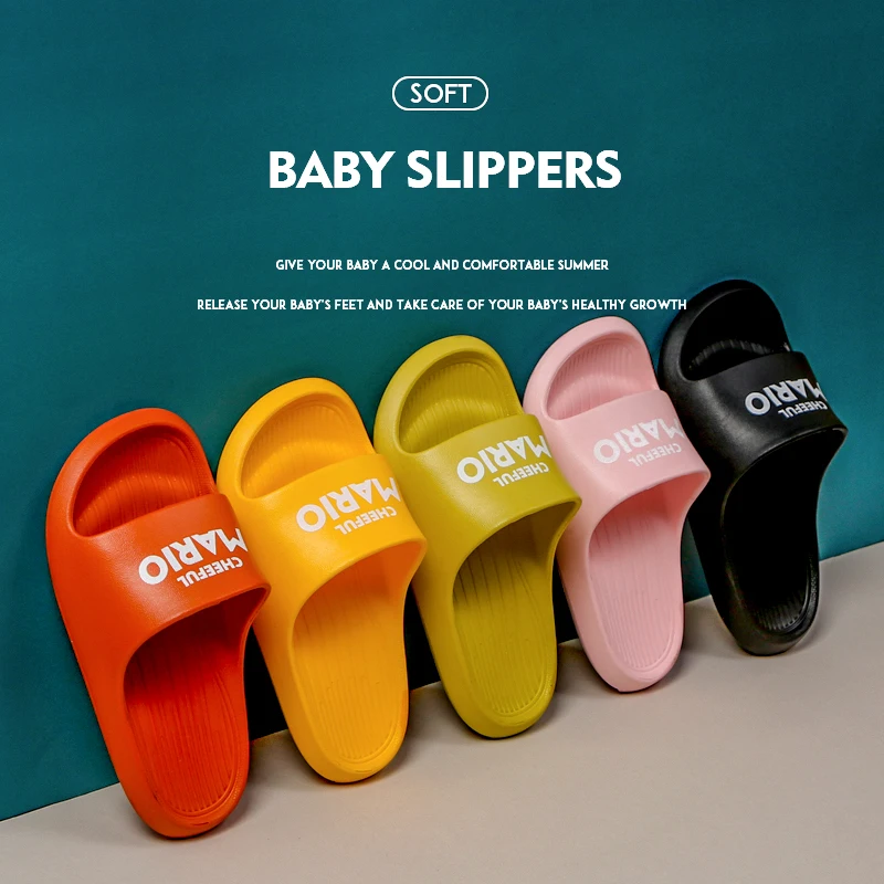 

2022 Summer children's home outdoor non-slip cute cartoon baby slippers