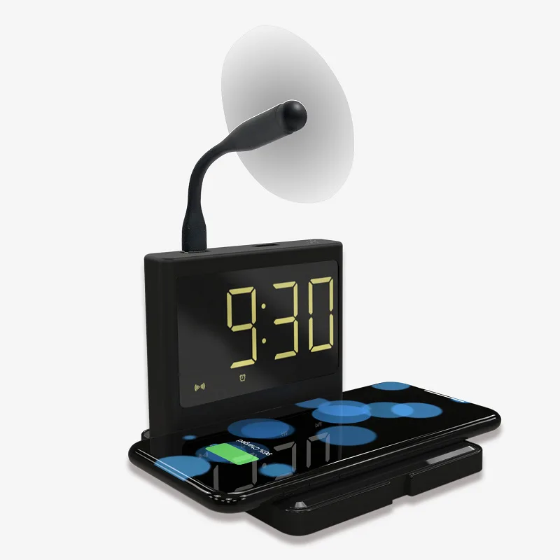 

LAIMODA Alarm Clock Wireless Charger Frontal Cargador Magnetic Os Cargadores De Celular Cargadores Inalambricos