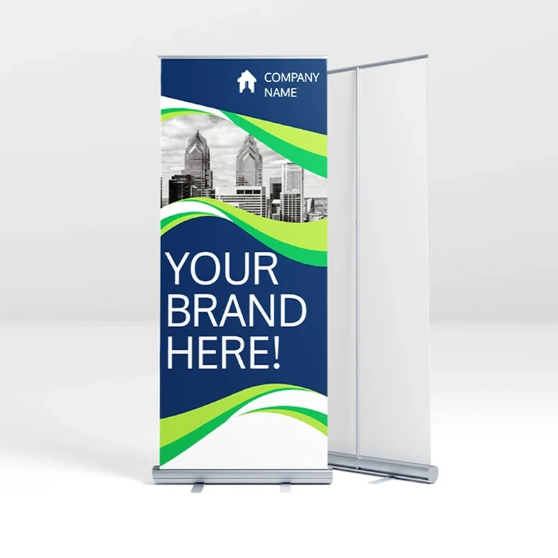 Custom Retractable Banner Stands Best Selling Retractable Scroll Down Roll up Banner Advertising Background Banner