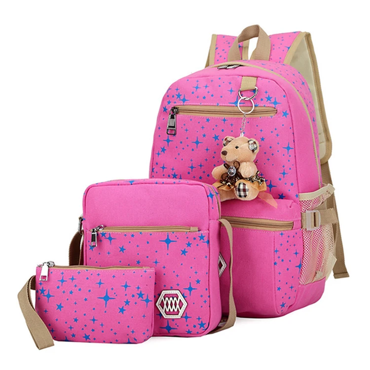 

Children girl school bag set kids back pack school bag