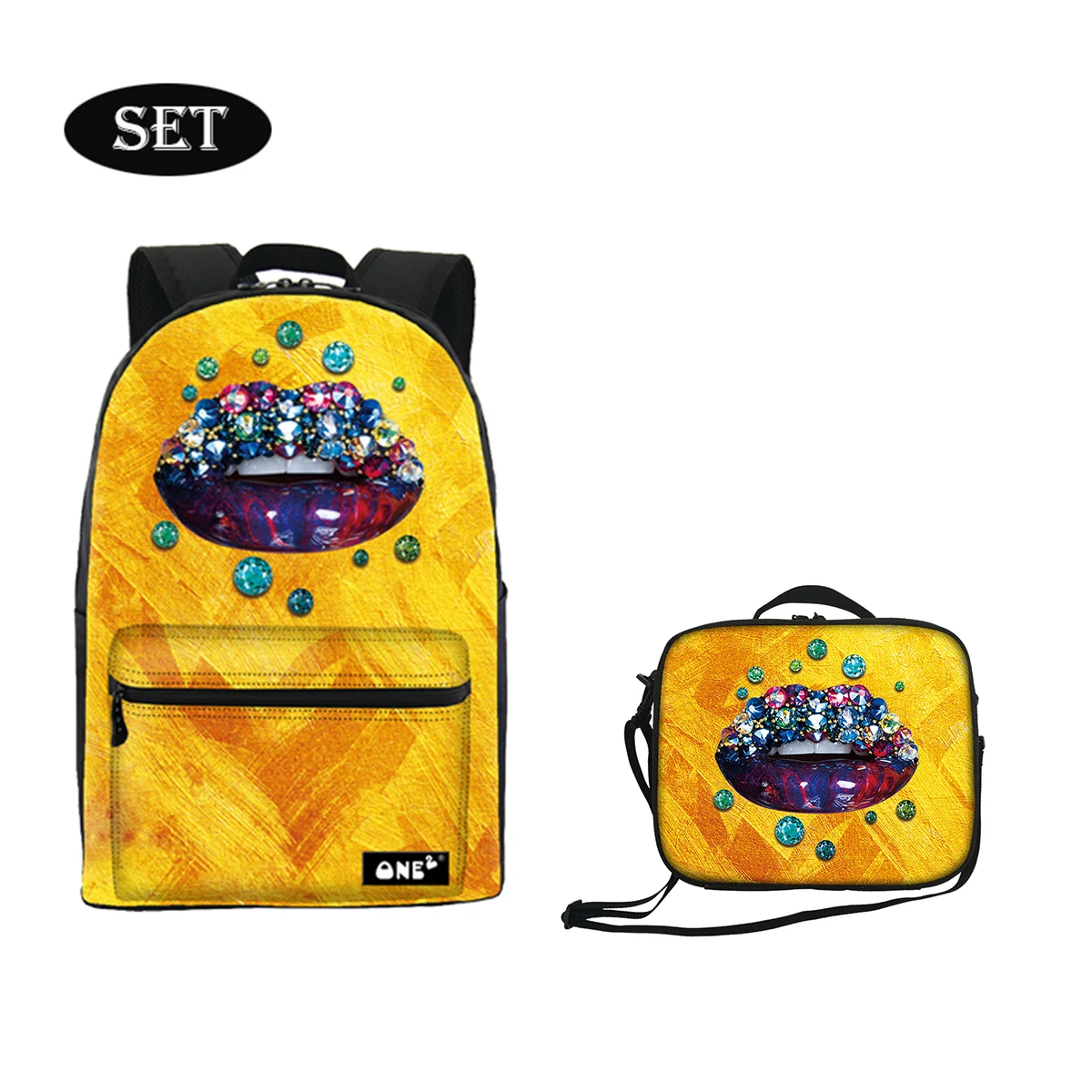 

Sac a dos backpack+bento lunch box bag two piece set for kids insulated washable reusable lunch bag sac a dos fashion, Customized