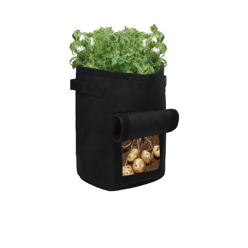 无纺布花园织物锅回收毛毡织物植物马铃薯种植袋