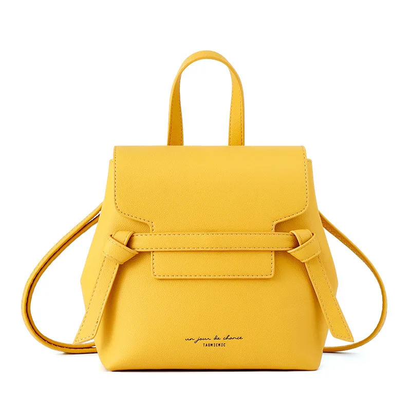 

2021 European style women leather backpack brief design high quality ladies double shoulder bags fitness backpack female mochila, Black, red, yellow, pink