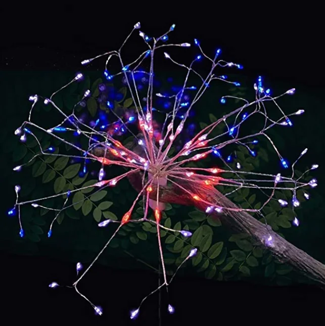 
120 LED 4 Sounds 8 Mode Starburst Lights with Remote Control Firework String Lights 