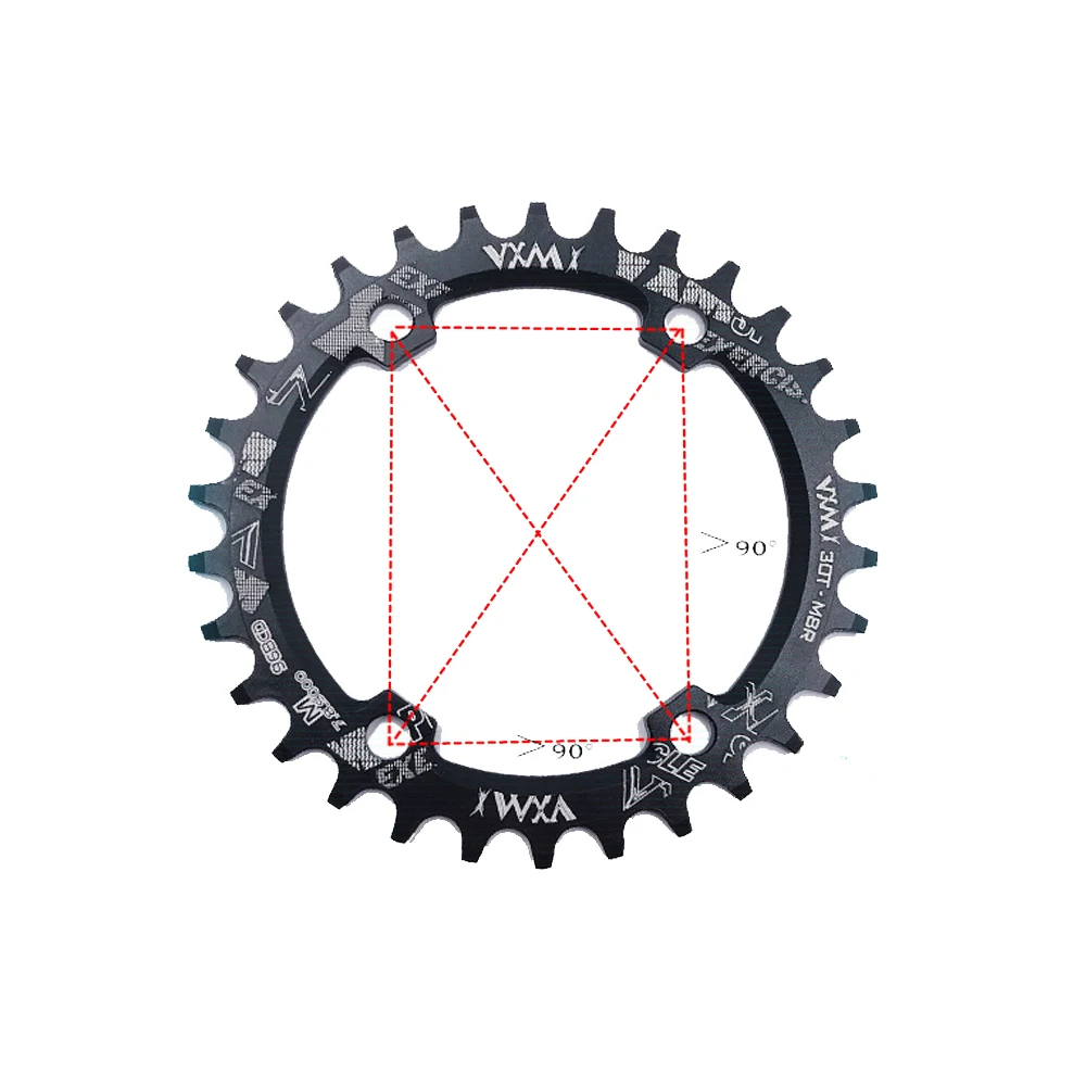 

bicycle chainring 30t 32t 34t 36t 38t narrow wide bicycle crank round oval Chainwheel plate parts for m7000 m8000 m9000, Red black blue yellow green