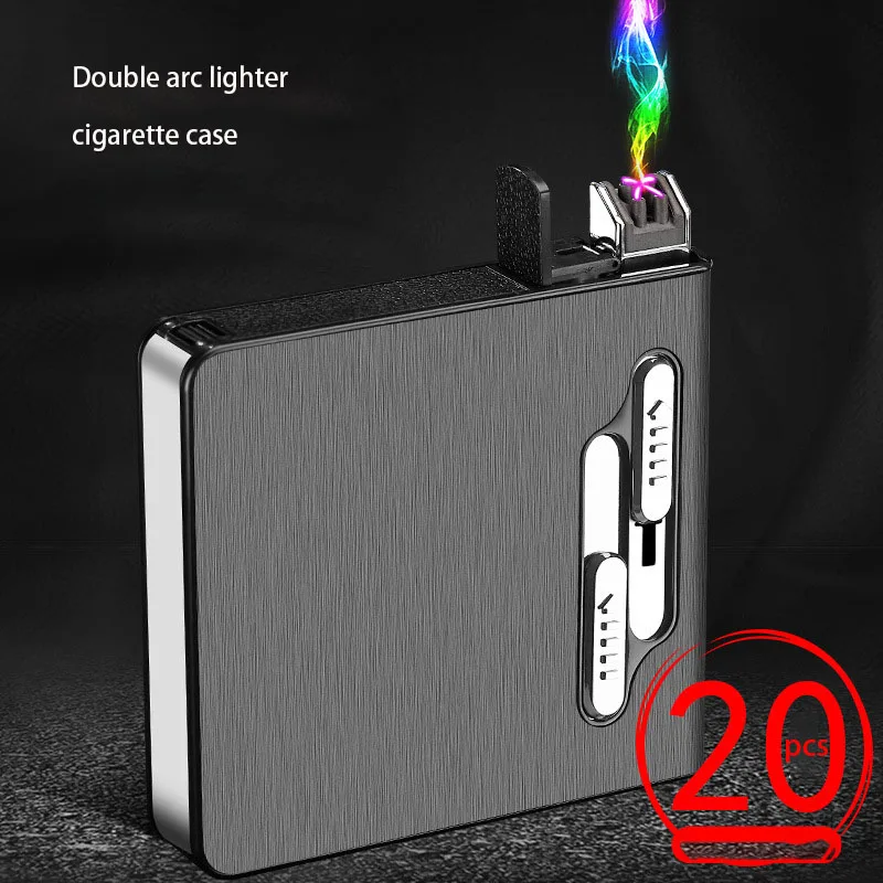 20pcs Capacity Cigarette Box With Usb Electric Lighter Waterproof ...