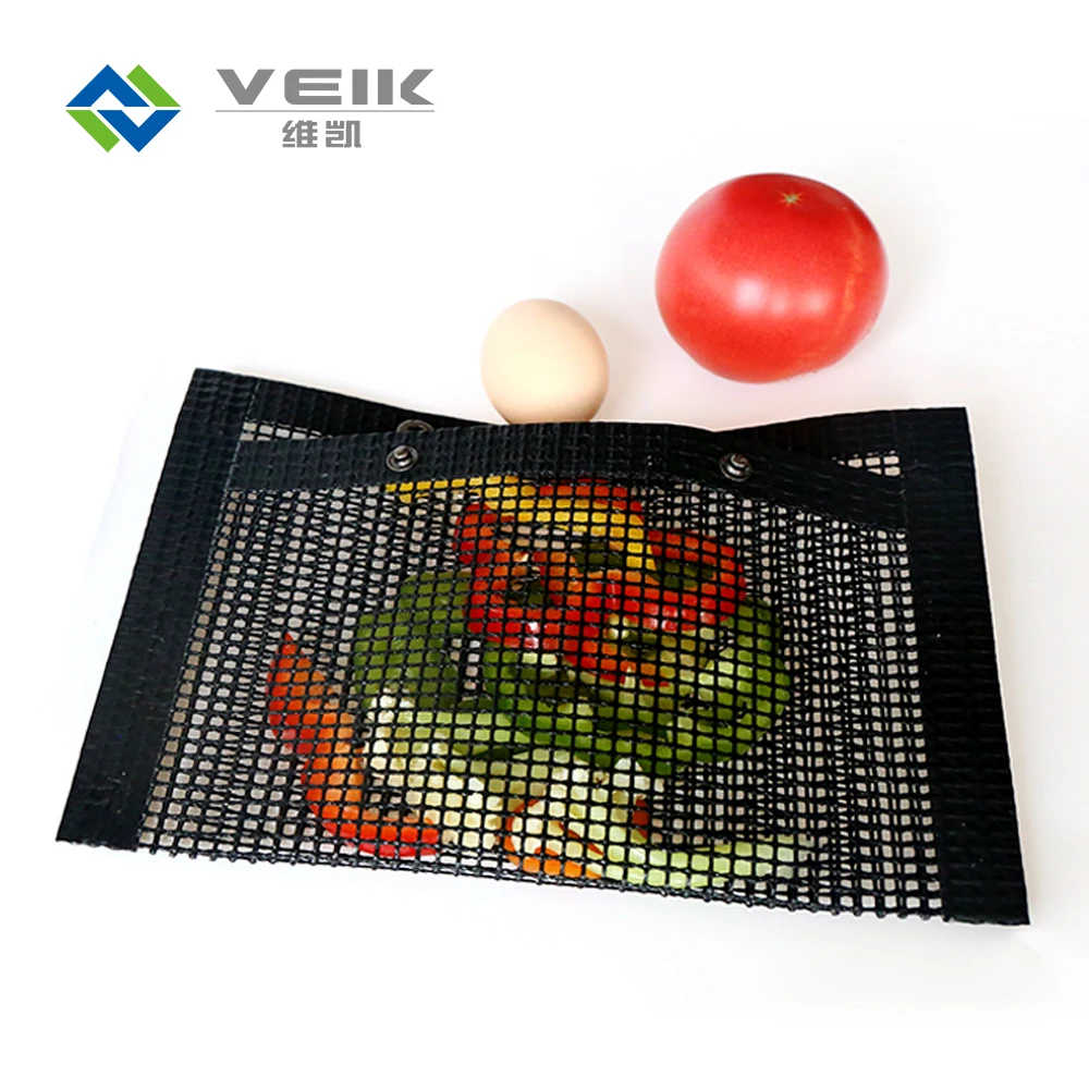 

Non-Stick PTFE Mesh Grilling Bag Outdoor Picnic Tool BBQ Bake Bag, Black/brown/customized