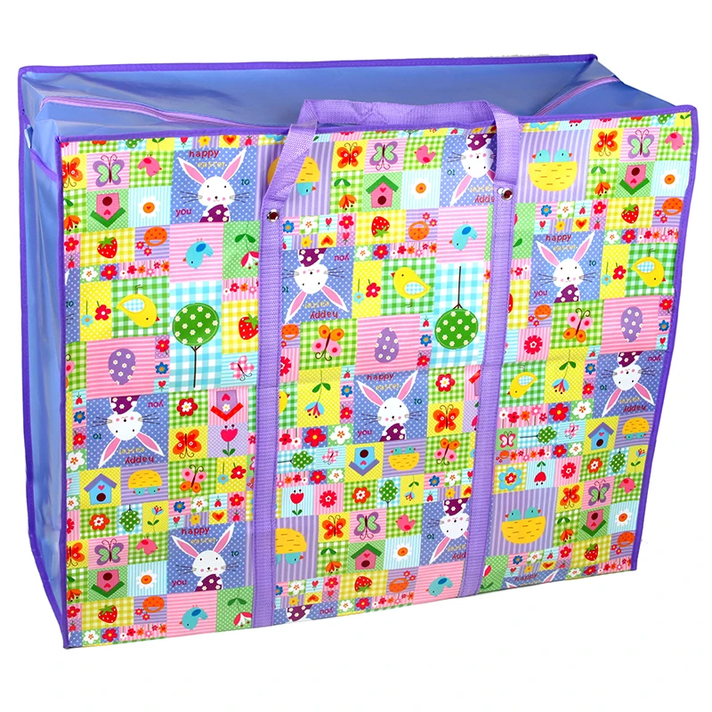 

Fashion PP Portable Non Woven bag Travel Zipper Recyclable Foldable Shopping Storage bags gift, Green