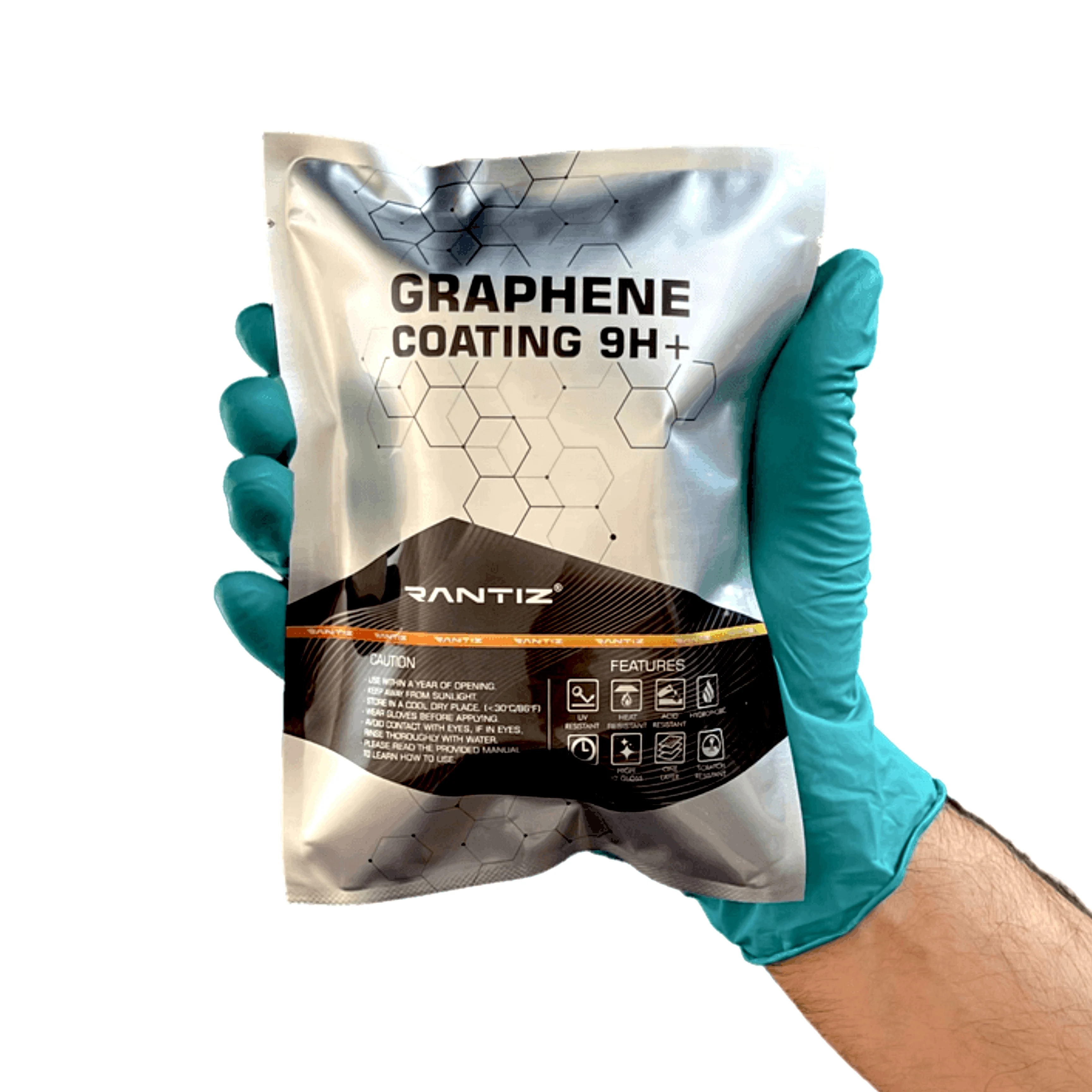 

Real Graphene Ceramic Coating 9H+, Modern Aluminum Pack, The Highest Quality In The Market, UV Tracing Tech & Super Strong Odor, Clear (no color)