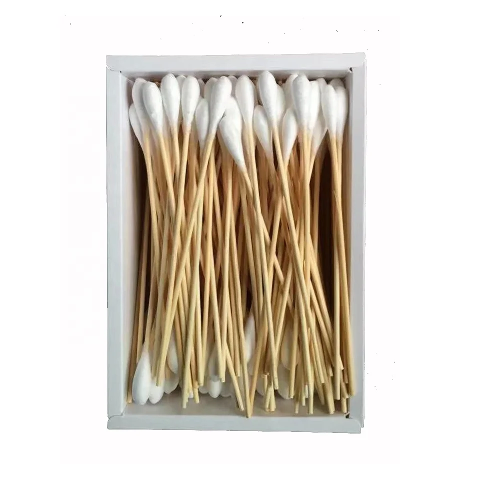 

large head  high quality dog sticks ear cleaning buds pet care eco friendly bamboo buds, White