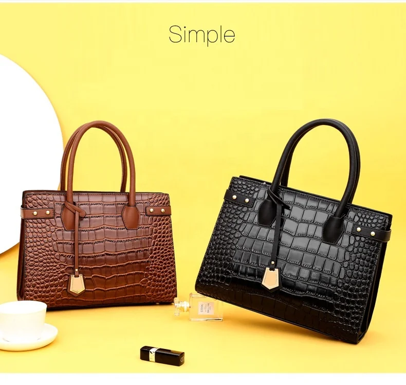 

2022 Luxury Drop Shipping Big Designer Bag Cross Chest Shoulder Tote Girl Purses Handbag Elegance Crocodile Handbags for Women