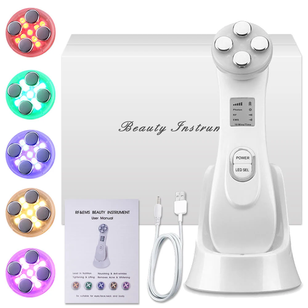 

High Frequency Face Massager Skin Rejuvenation, RF EMS Skin Beauty Face Lifting Device Photon Skincare Tightening Machine
