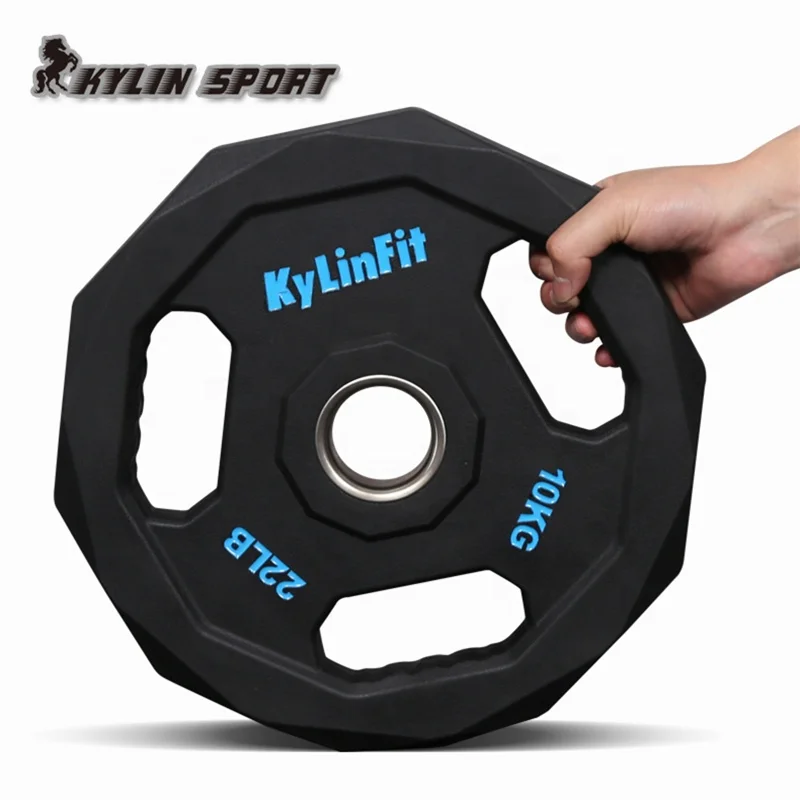 

Kylinsport cheap weight plates for sale powerlifting weight plates gym, Black